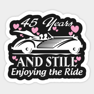 Anniversary Gift 45 years Wedding Marriage Sticker